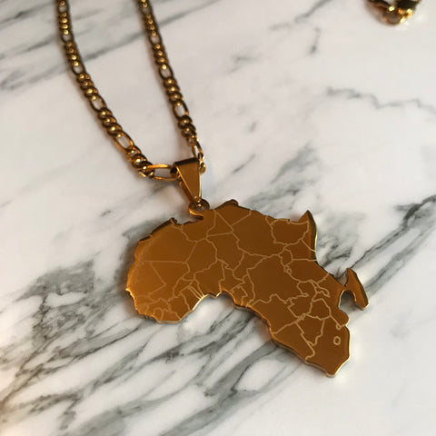 Africa Map Pendent Necklace